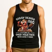 Soggy Beaver Bbq If ItS Not All Over Your Face Beaver Tank Top thumb 3