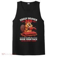 Soggy Beaver Bbq If ItS Not All Over Your Face Funny PosiCharge Competitor Tank thumb 0