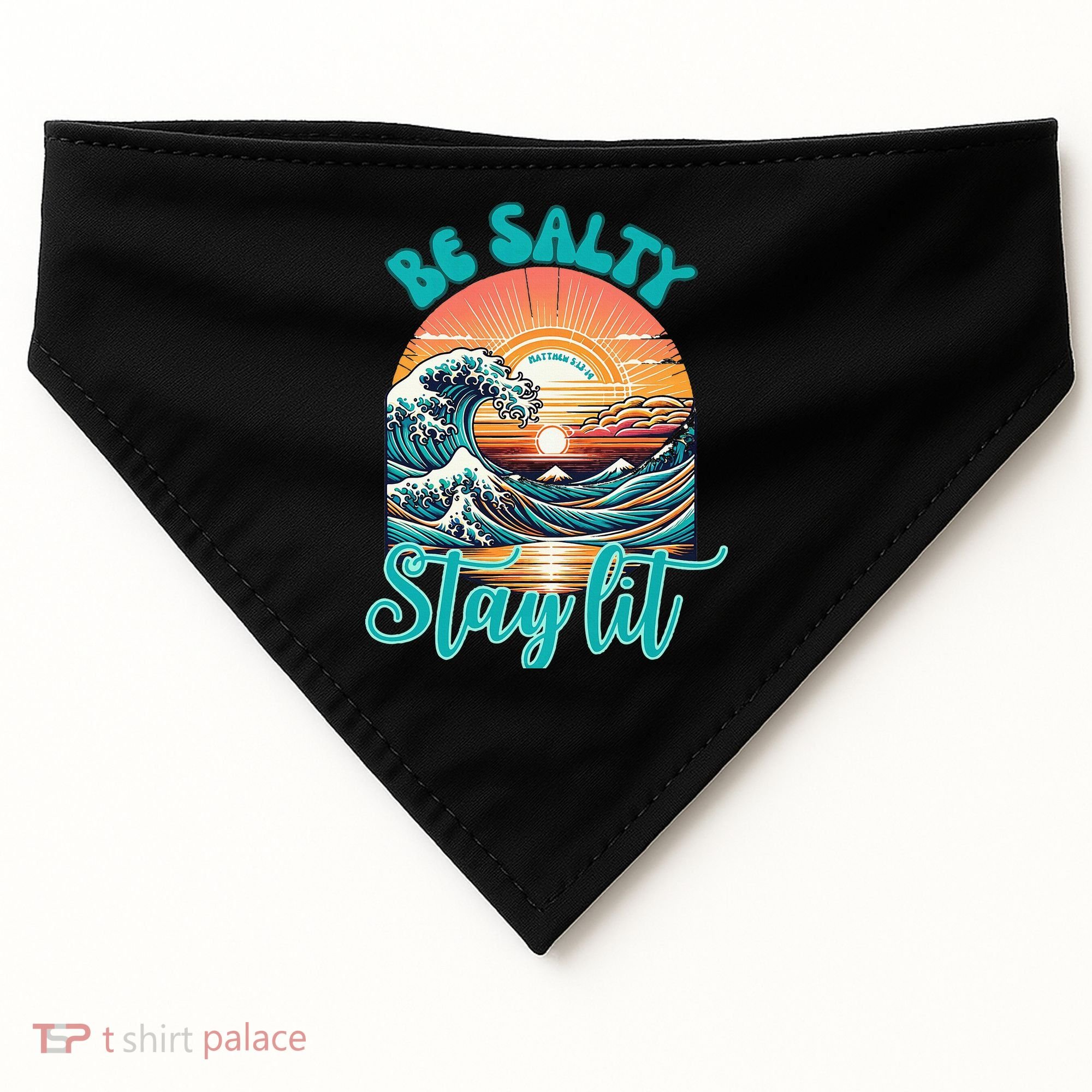 Summer Beach Be Salty Stay Lit Matthew 51314 USA-Made Doggie Bandana