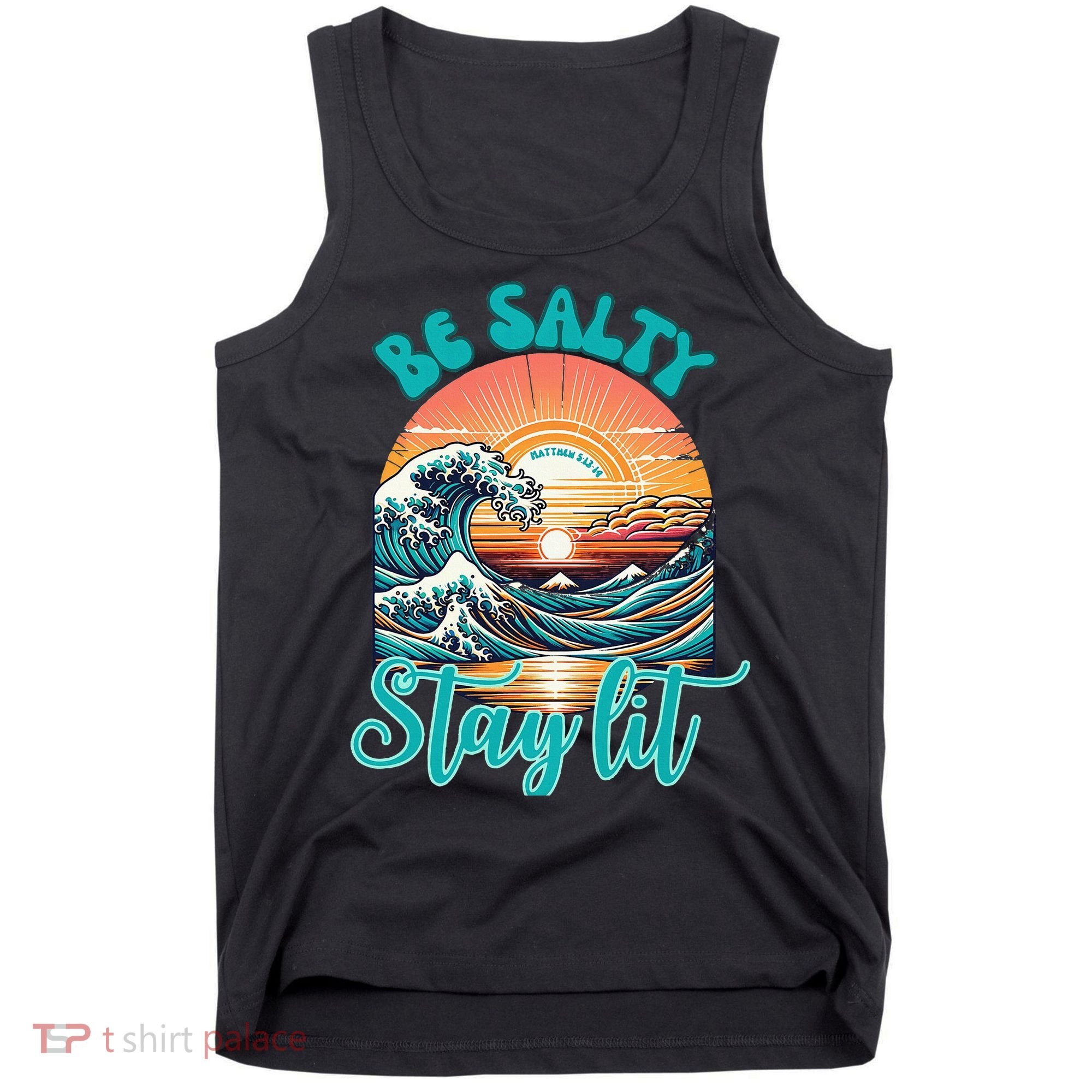 Summer Beach Be Salty Stay Lit Matthew 51314 Tank Top