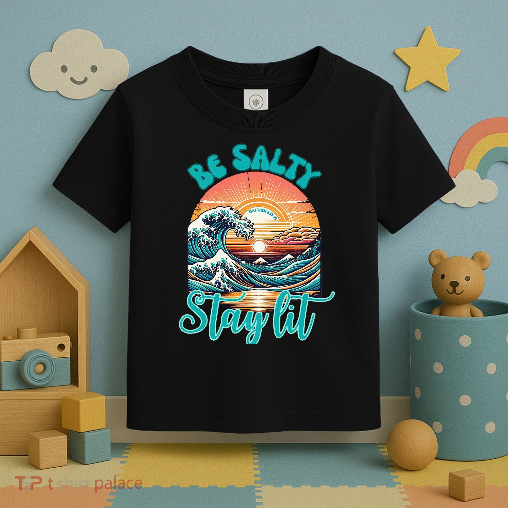 Summer Beach Be Salty Stay Lit Matthew 51314 Toddler T-Shirt