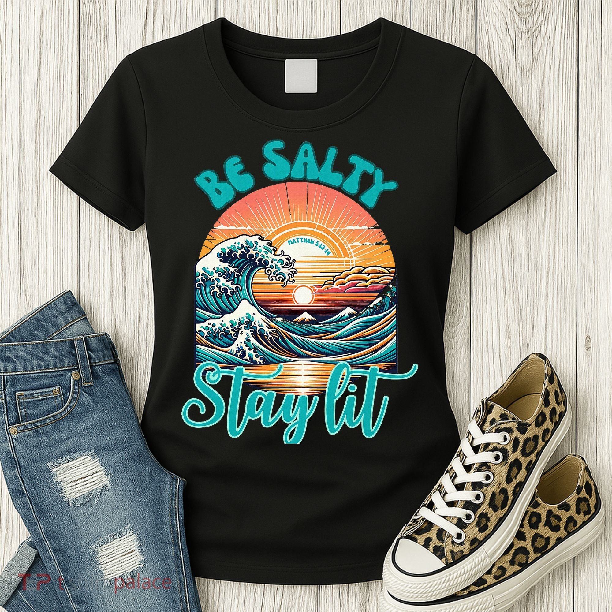 Summer Beach Be Salty Stay Lit Matthew 51314 Women's T-Shirt