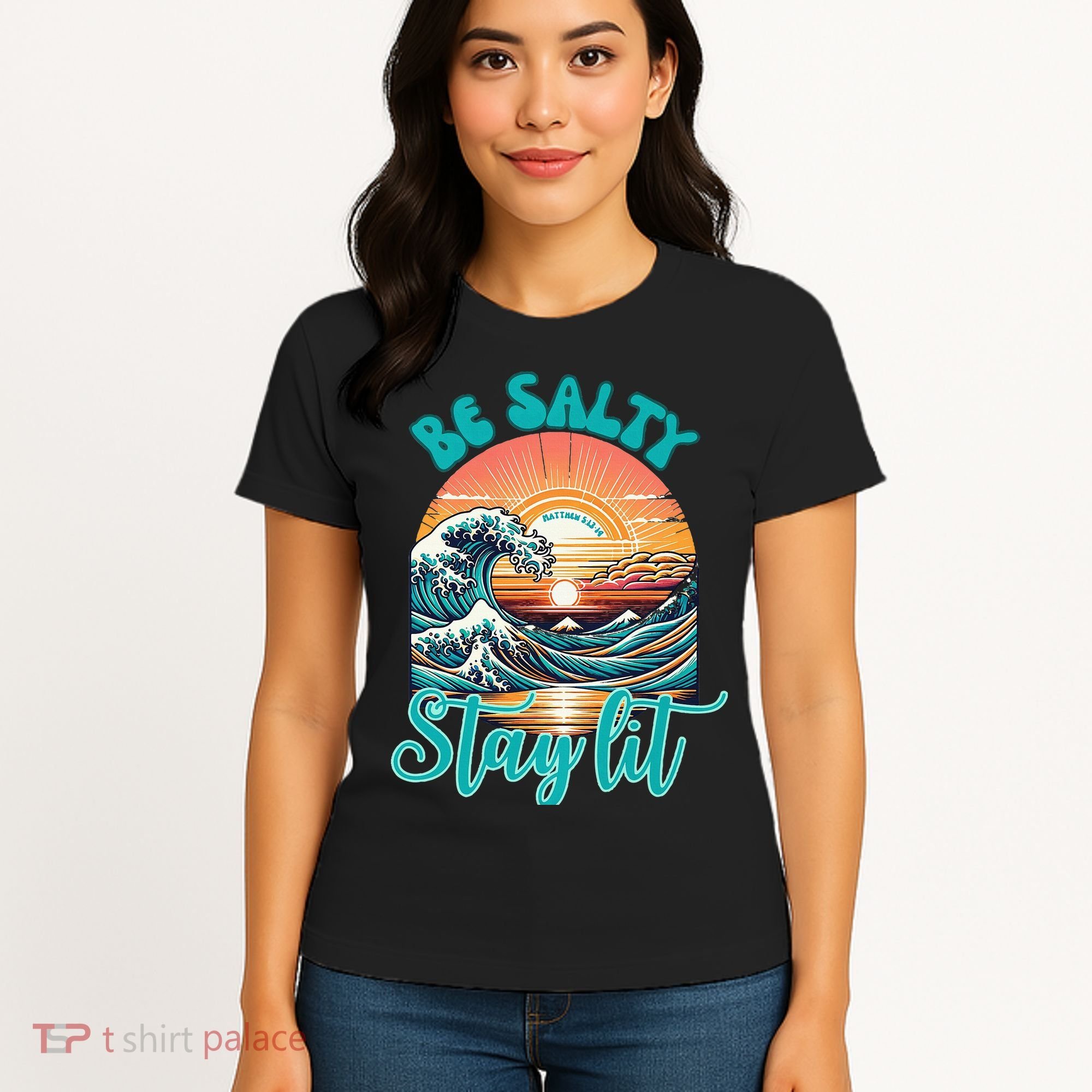 Summer Beach Be Salty Stay Lit Matthew 51314 Women's T-Shirt