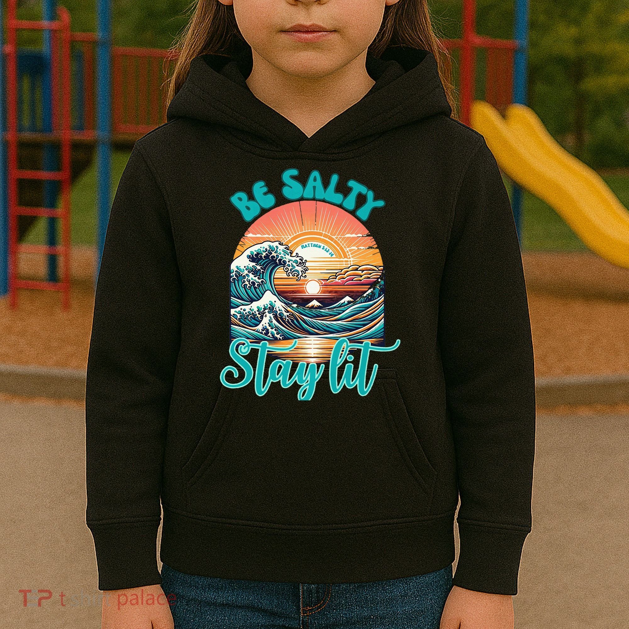 Summer Beach Be Salty Stay Lit Matthew 51314 Kids Hoodie