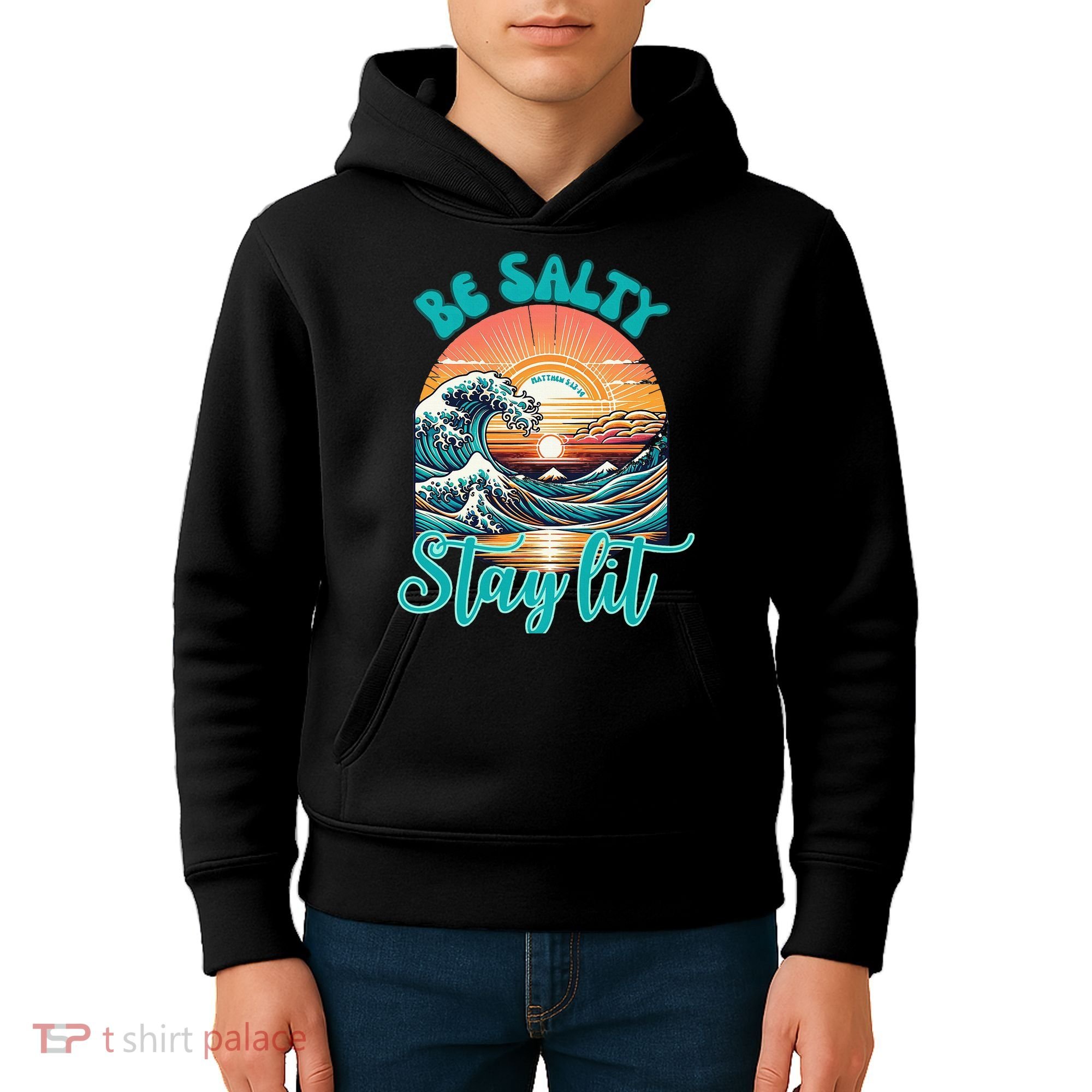 Summer Beach Be Salty Stay Lit Matthew 51314 Kids Hoodie