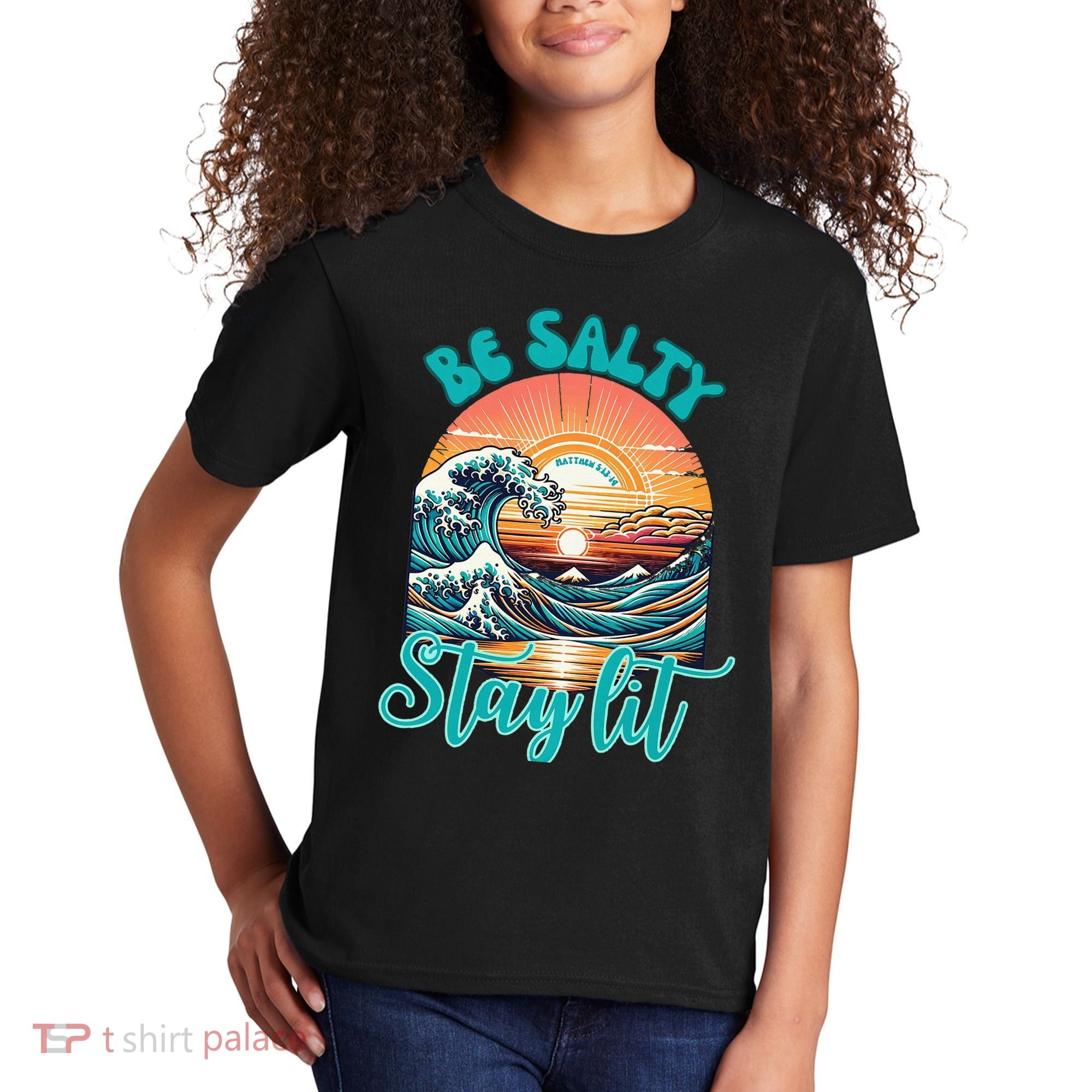 Summer Beach Be Salty Stay Lit Matthew 51314 Kids T-Shirt