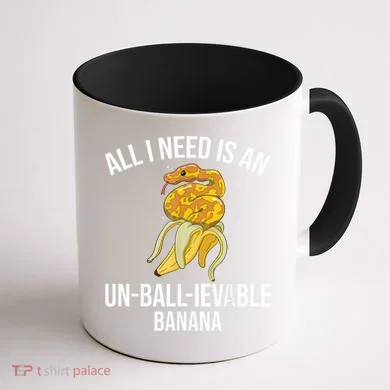 Snake Banana Ball Python Coffee Mug back