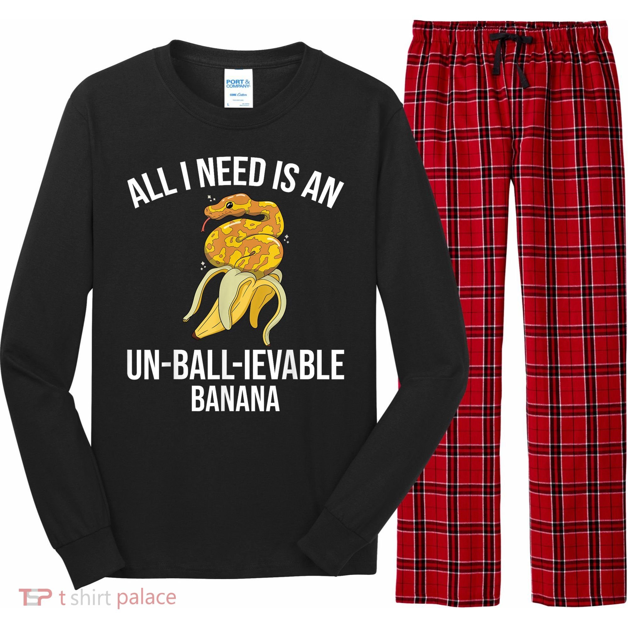 Snake Banana Ball Python Long Sleeve Pajama Set