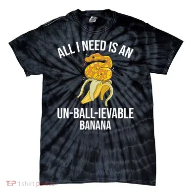 Snake Banana Ball Python Tie-Dye T-Shirt