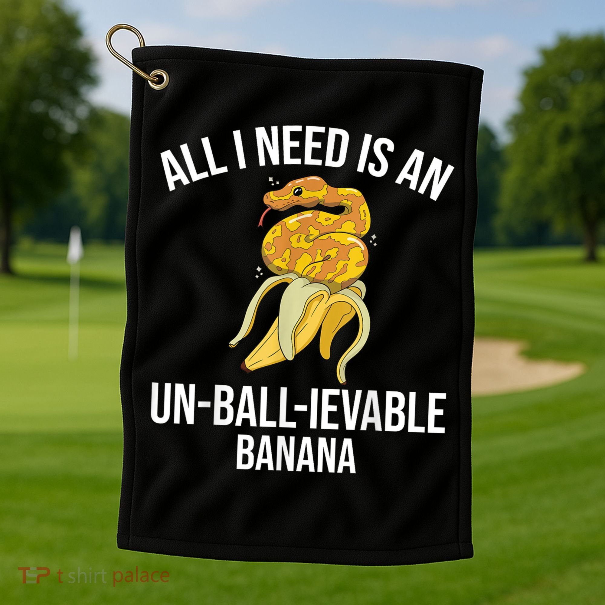 Snake Banana Ball Python Golf Towel