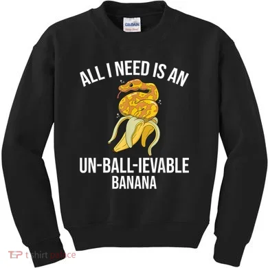Snake Banana Ball Python Kids Sweatshirt