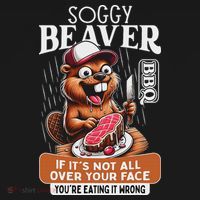 Soggy Beaver Barbecue Bbq Dirty Funny Humor Beaver Lover Women's Hoodie thumb 2
