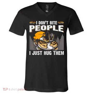 Snake Banana Ball Python V-Neck T-Shirt