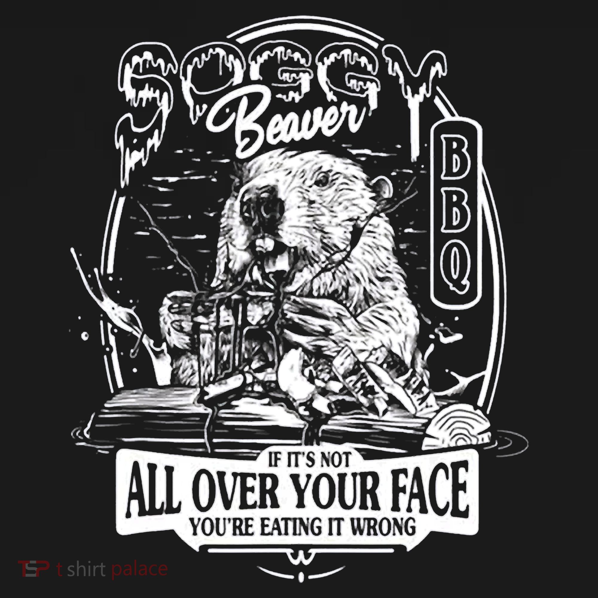 Soggy Beaver BBQ If It's Not All Over Your Face USA-Made Doggie Bandana