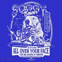 Soggy Beaver BBQ If It's Not All Over Your Face Baby Bodysuit thumb 2