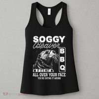 Soggy Beaver Bbq ItS Not All Over Your Face Eating It Wrong Women's Tank Top thumb 3