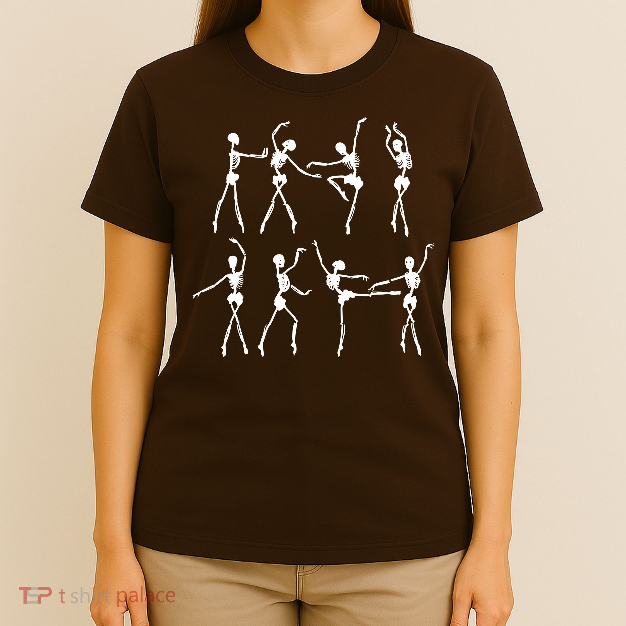 Skeleton Ballerinas Ballet Dance Cute Halloween Costume Girl T-Shirt