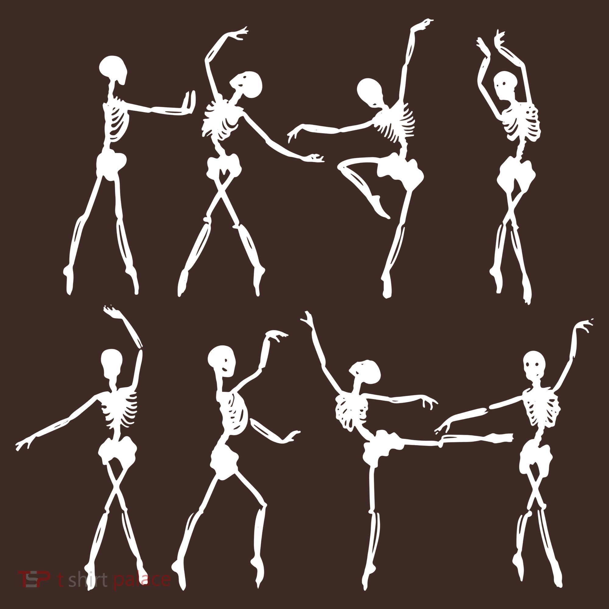Skeleton Ballerinas Ballet Dance Cute Halloween Costume Girl T-Shirt