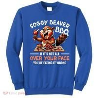 Soggy Beaver Bbq If It's Not All Over Your Face Cute Gift Sweatshirt thumb 0