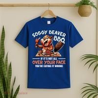 Soggy Beaver Bbq If It's Not All Over Your Face Cute Gift T-Shirt thumb 2
