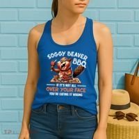 Soggy Beaver Bbq If It's Not All Over Your Face Cute Gift Women's Tank Top thumb 2