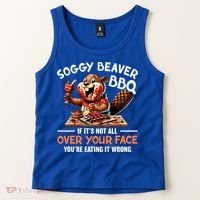 Soggy Beaver Bbq If It's Not All Over Your Face Cute Gift Tank Top thumb 2