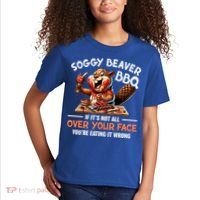 Soggy Beaver Bbq If It's Not All Over Your Face Cute Gift Kids T-Shirt thumb 2