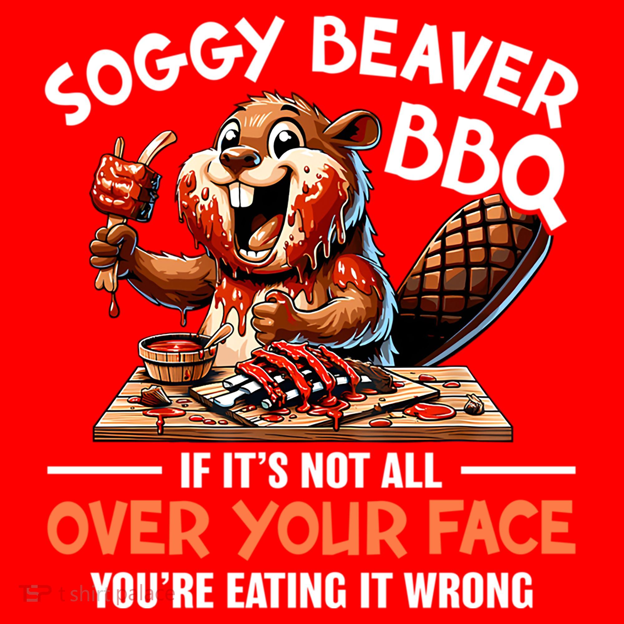 Soggy Beaver Bbq If It's Not All Over Your Face Cute Gift Santa Hat