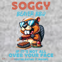 Soggy Beaver BBQ If It's Not All Over Your Face Beaver Kids Sweatshirt thumb 2