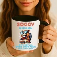 Soggy Beaver BBQ If It's Not All Over Your Face Beaver Coffee Mug thumb 3