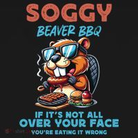 Soggy Beaver BBQ If It's Not All Over Your Face Beaver Baby Bodysuit thumb 2
