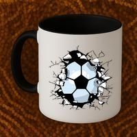 Soccer Ball Breakthrough Coffee Mug thumb 2