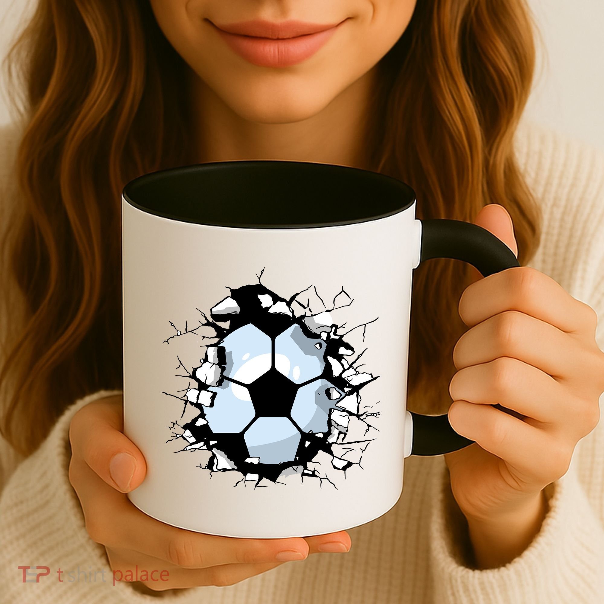 Soccer Ball Breakthrough Coffee Mug