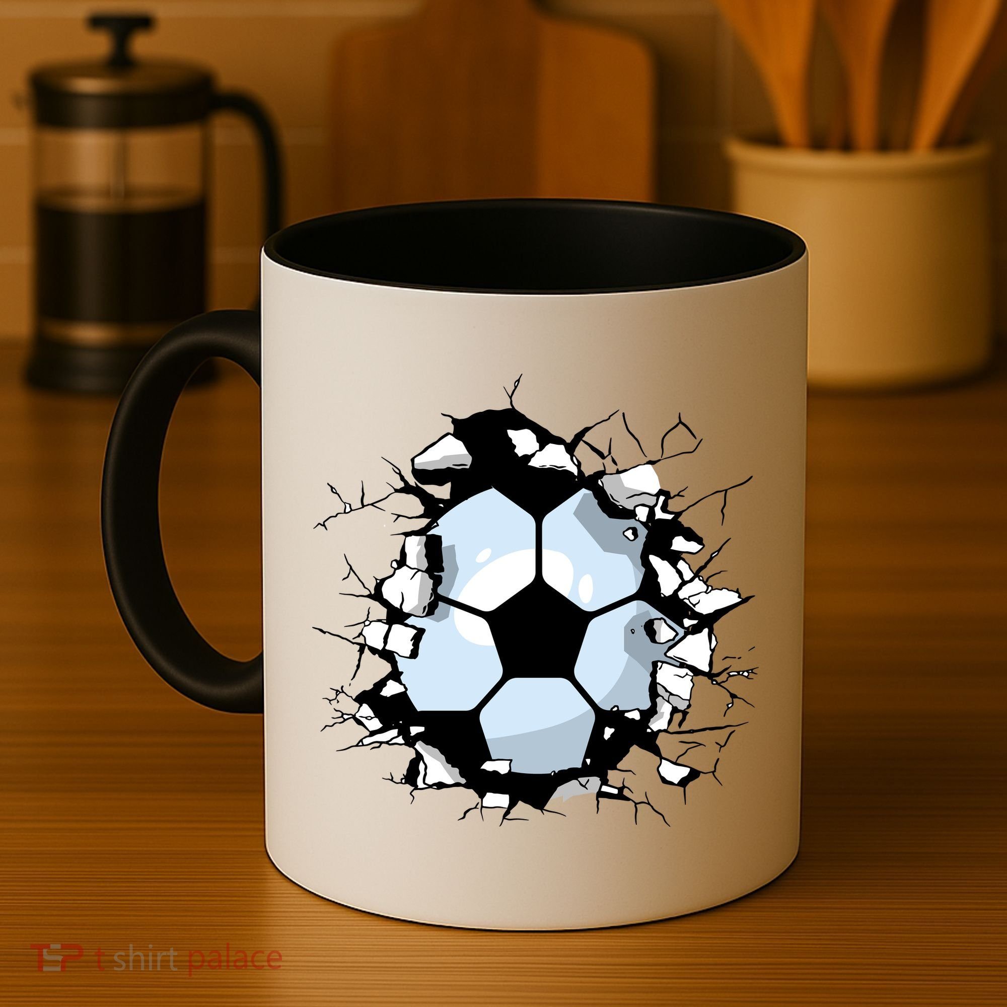 Soccer Ball Breakthrough Coffee Mug
