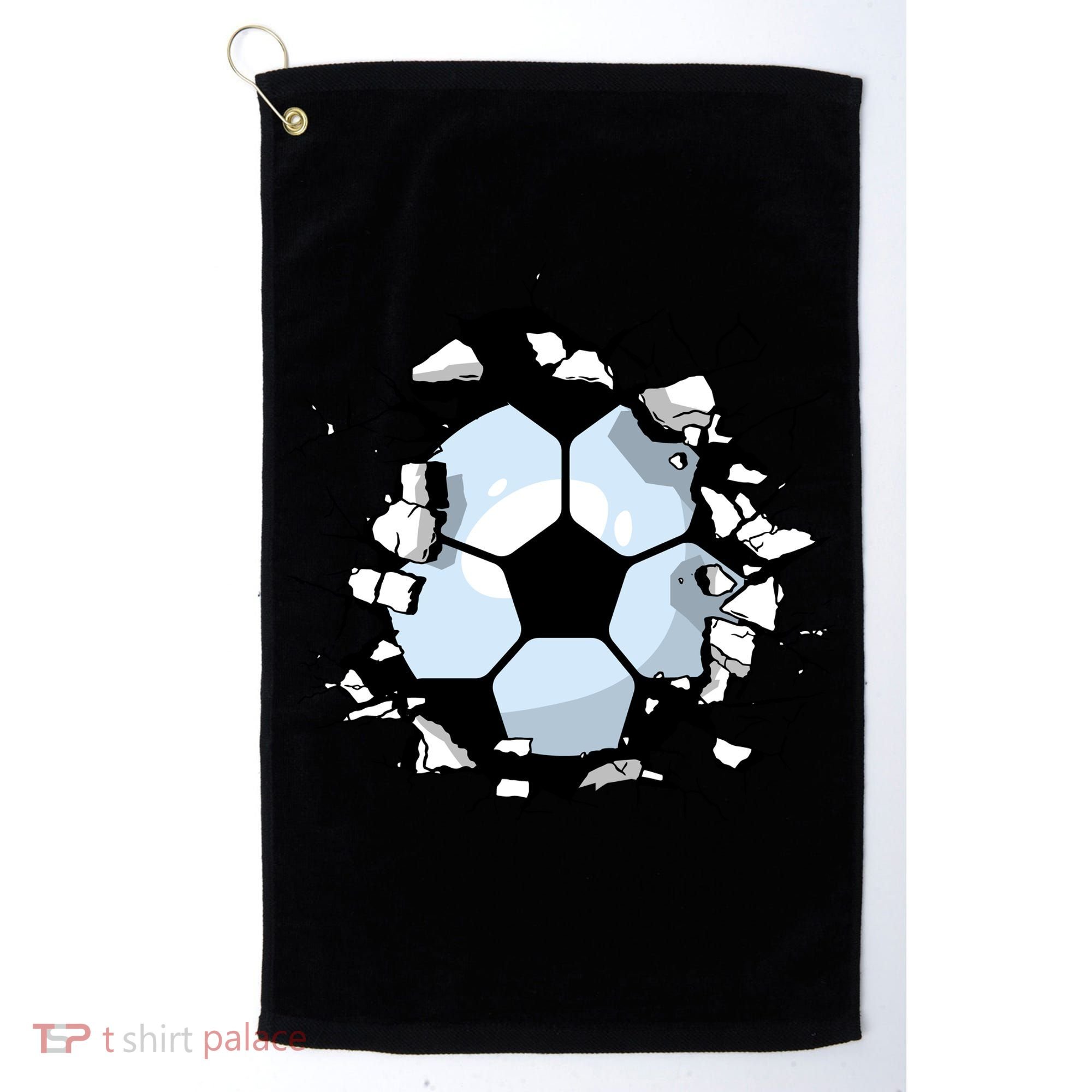 Soccer Ball Breakthrough Golf Towel