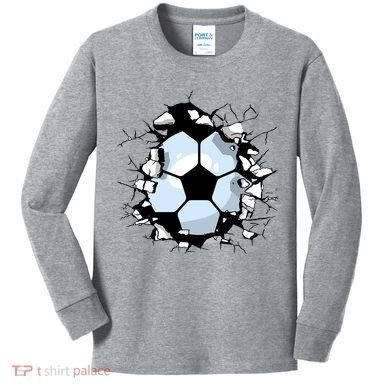 Soccer Ball Breakthrough Kids Long Sleeve Shirt