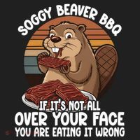Soggy Beaver BBQ If It's Not All Over Your Face Beaver Hat thumb 2