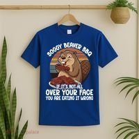 Soggy Beaver BBQ If It's Not All Over Your Face Beaver T-Shirt thumb 2
