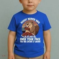 Soggy Beaver BBQ If It's Not All Over Your Face Beaver Toddler T-Shirt thumb 2