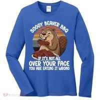 Soggy Beaver BBQ If It's Not All Over Your Face Beaver Women's Long Sleeve Shirt thumb 0