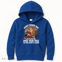 Soggy Beaver BBQ If It's Not All Over Your Face Beaver Kids Hoodie thumb 0