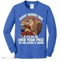 Soggy Beaver BBQ If It's Not All Over Your Face Beaver Kids Long Sleeve Shirt thumb 0