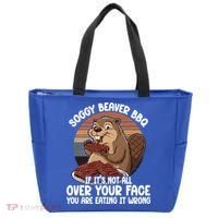 Soggy Beaver BBQ If It's Not All Over Your Face Beaver Tote Bag thumb 0