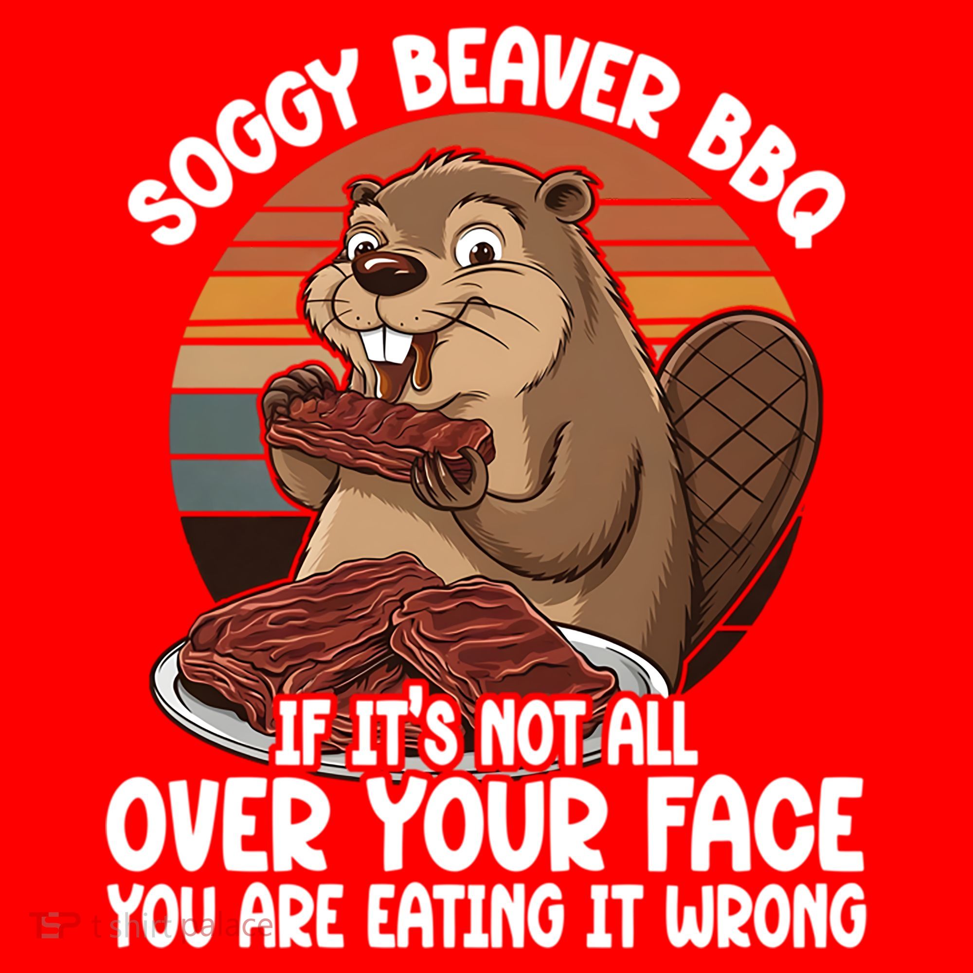 Soggy Beaver BBQ If It's Not All Over Your Face Beaver Santa Hat