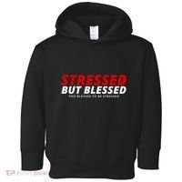 Stressed But Blessed Too Blessed To Be Stressed Toddler Hoodie thumb 0