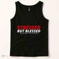 Stressed But Blessed Too Blessed To Be Stressed Tank Top thumb 2
