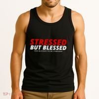 Stressed But Blessed Too Blessed To Be Stressed Tank Top thumb 3