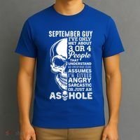 September Birthday Born In September Guy Cute Gift T-Shirt thumb 3