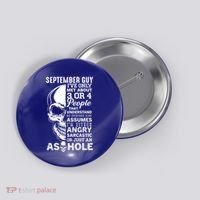 September Birthday Born In September Guy Cute Gift Button thumb 0
