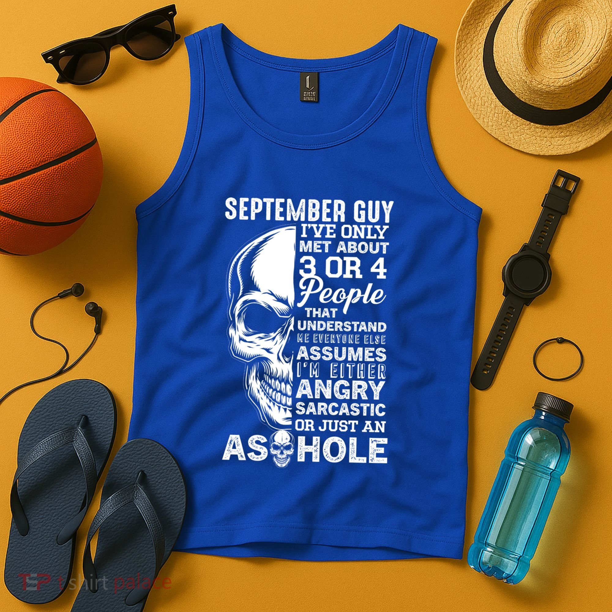 September Birthday Born In September Guy Cute Gift Tank Top